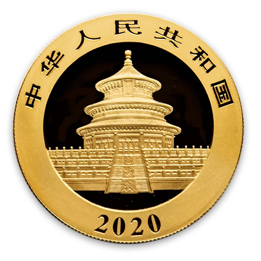 2020 China 30 gram Gold Panda BU (Sealed)