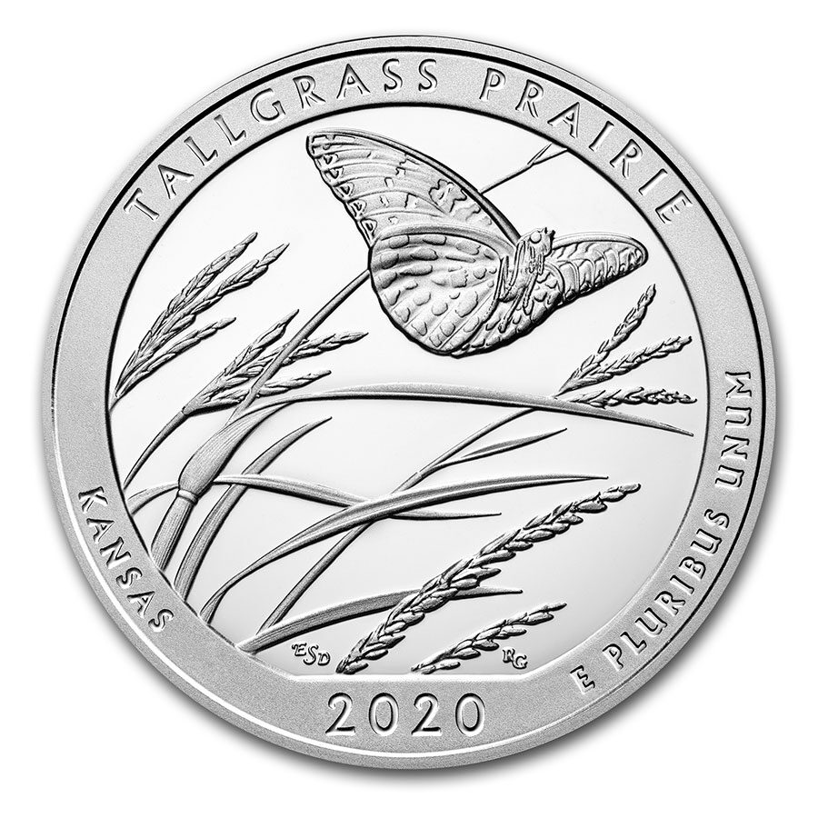 2020-P 5 oz Silver ATB Tallgrass Prairie (w/Box & COA)
