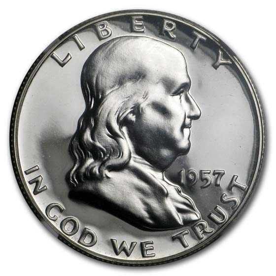 1957 Franklin Half Dollar PF-67 CAM NGC