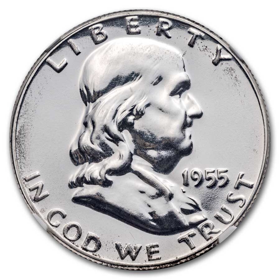 1955 Franklin Half Dollar PF-68 NGC