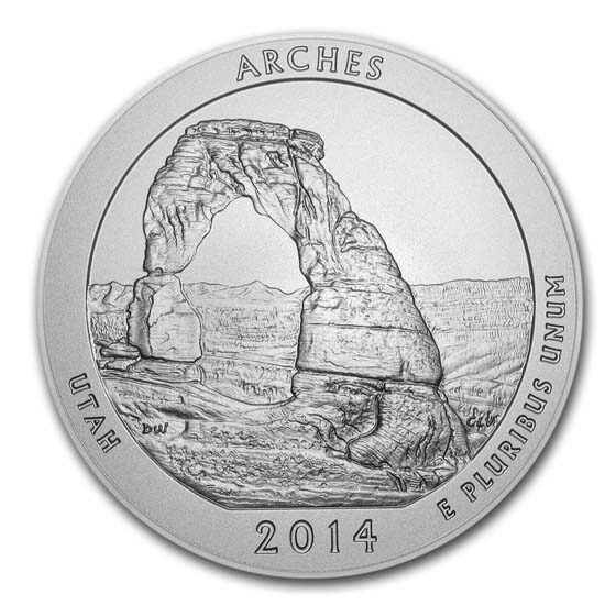 2014-P 5 oz Silver ATB Arches SP-70 NGC