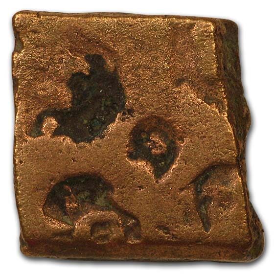Mauryan Empire Bronze Karshapana (322-185 BC) Fine