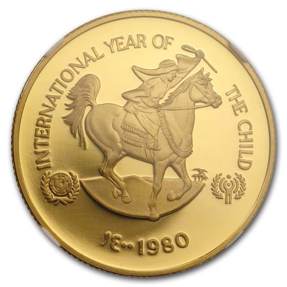 AH1400/1980 U.A.E. Gold 750 Dirhams PF-69 NGC (UCAM)