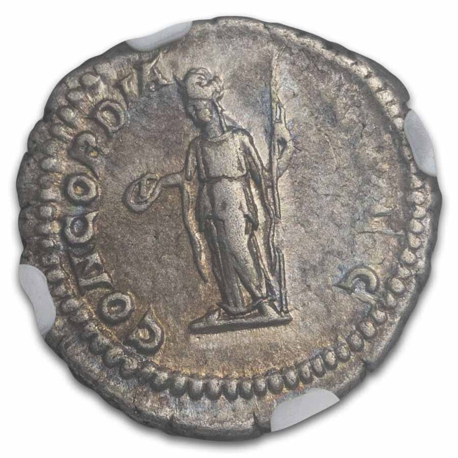 Roman AR Silver Denarius Plautilla (202-205 AD) VF NGC