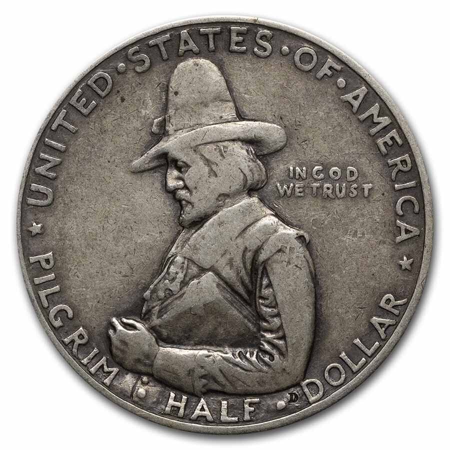 1920 Pilgrim Tercentenary Half VF