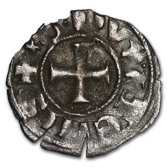 (1200-1400 AD) Frankish Greece Denier Tournois VF (Crusades)
