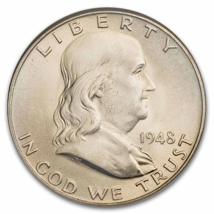 1948 Franklin Half Dollar MS-66 NGC (FBL)