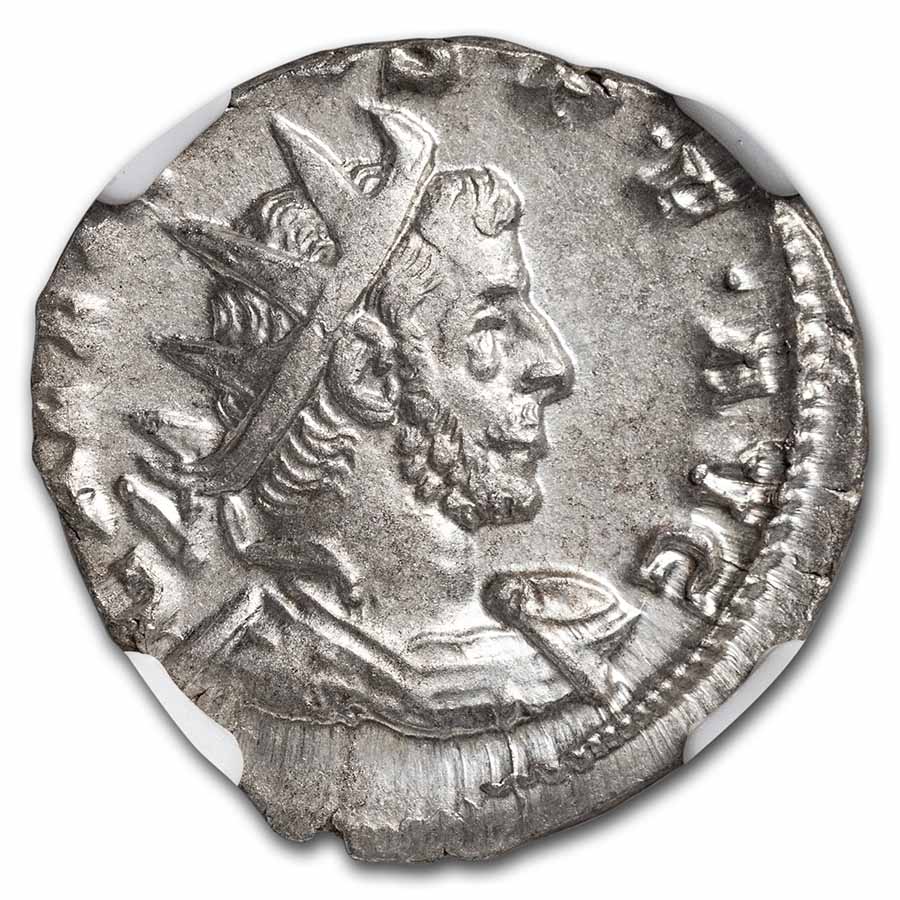 Roman Empire BI Dbl Denarius Emp. Gallienus (253-268 AD) XF NGC