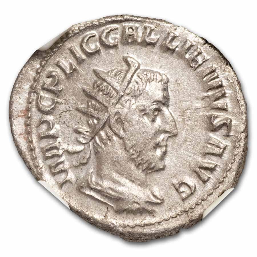 Roman Empire BI Dbl Denarius Emp. Gallienus (253-268 AD) AU NGC
