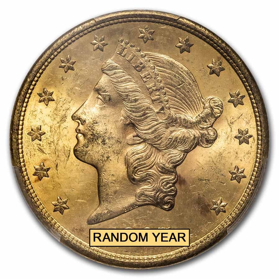 $20 Liberty Gold Double Eagle MS-63 PCGS (1800s S-Mint)