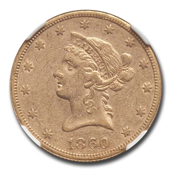 1860 $10 Liberty Gold Eagle XF-45 NGC