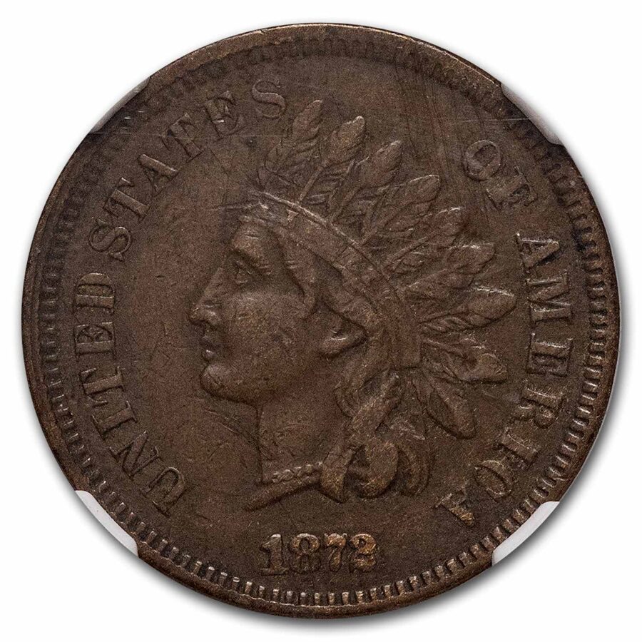 1872 Indian Head Cent VF-35 NGC (Brown)