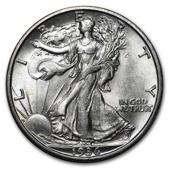 1936-S Walking Liberty Half Dollar BU