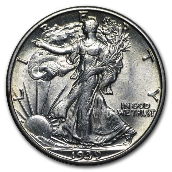 1939-S Walking Liberty Half Dollar BU