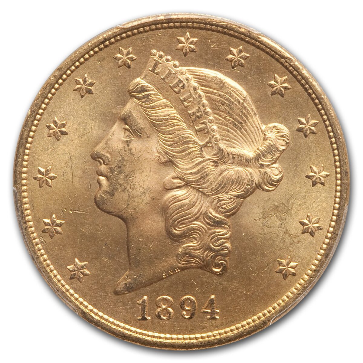 1894-S $20 Liberty Gold Double Eagle MS-64 PCGS CAC