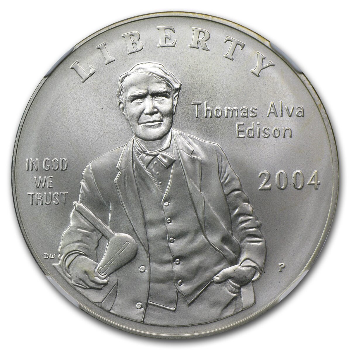 2004-P Thomas Edison $1 Silver Commem MS-70 NGC