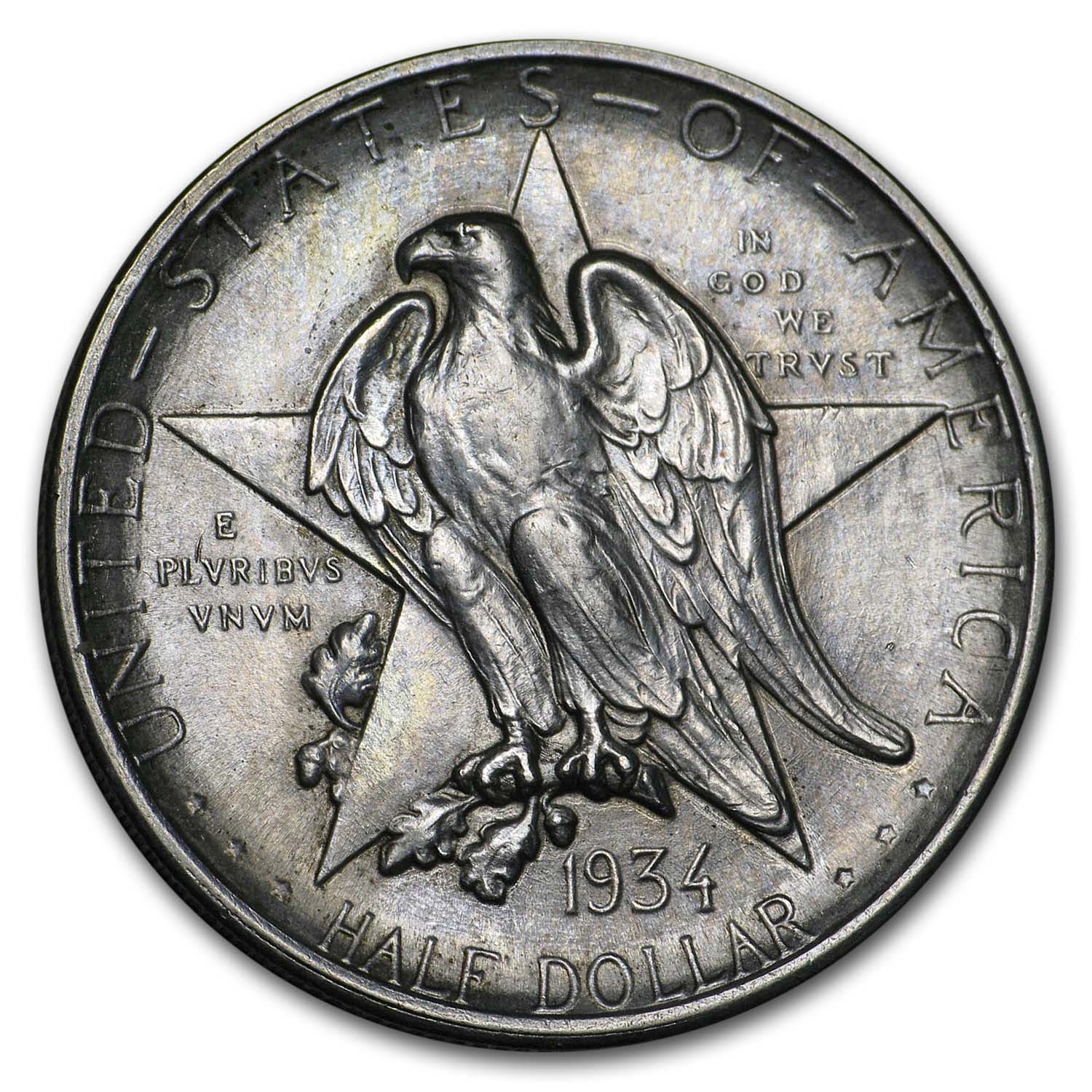 1934-1938 Texas Independence Centennial Half Dollar AU (Random)
