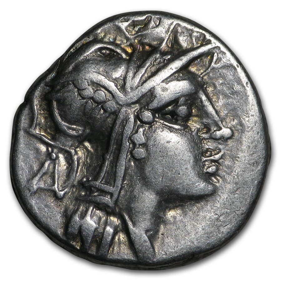 Roman Republic Silver AR Denarius D. Silanus (91 BC) VF Cr-337/3