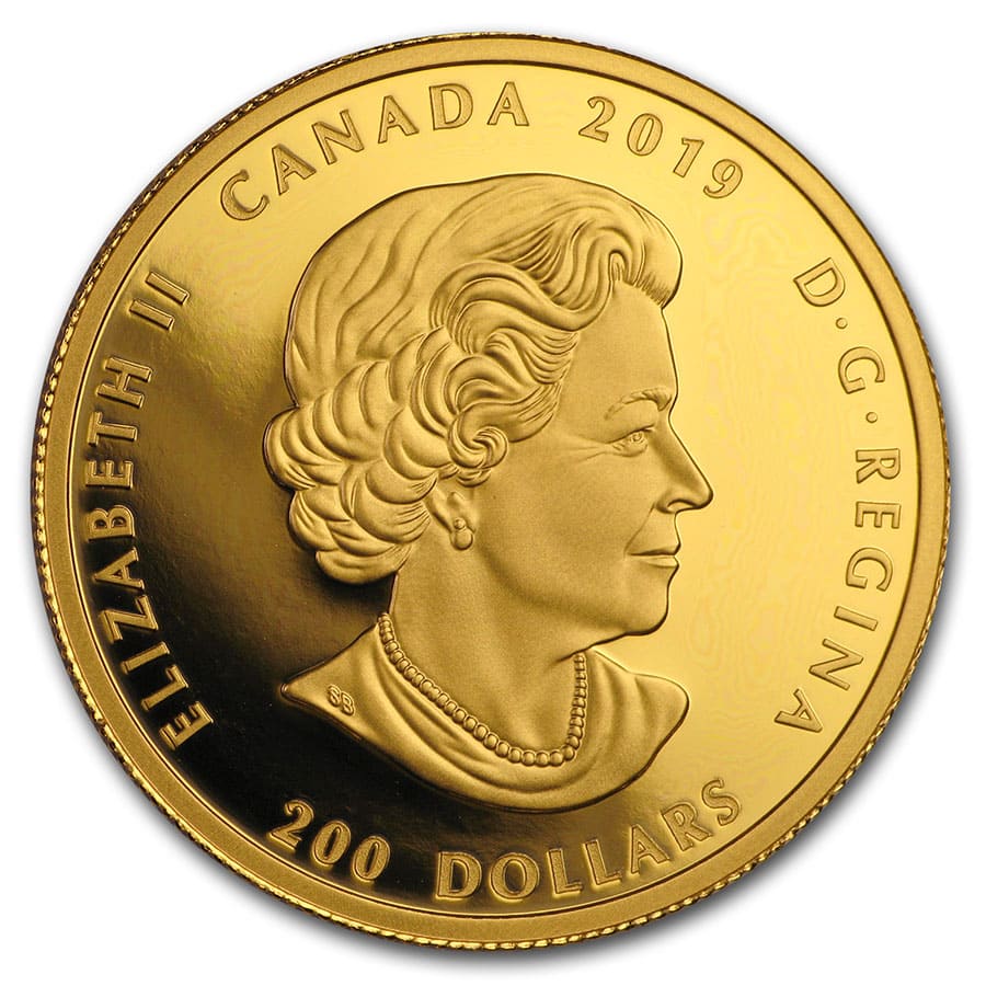 2019 RCM Pf Gold $200 Forevermark Square Diamond (No Outer Box)
