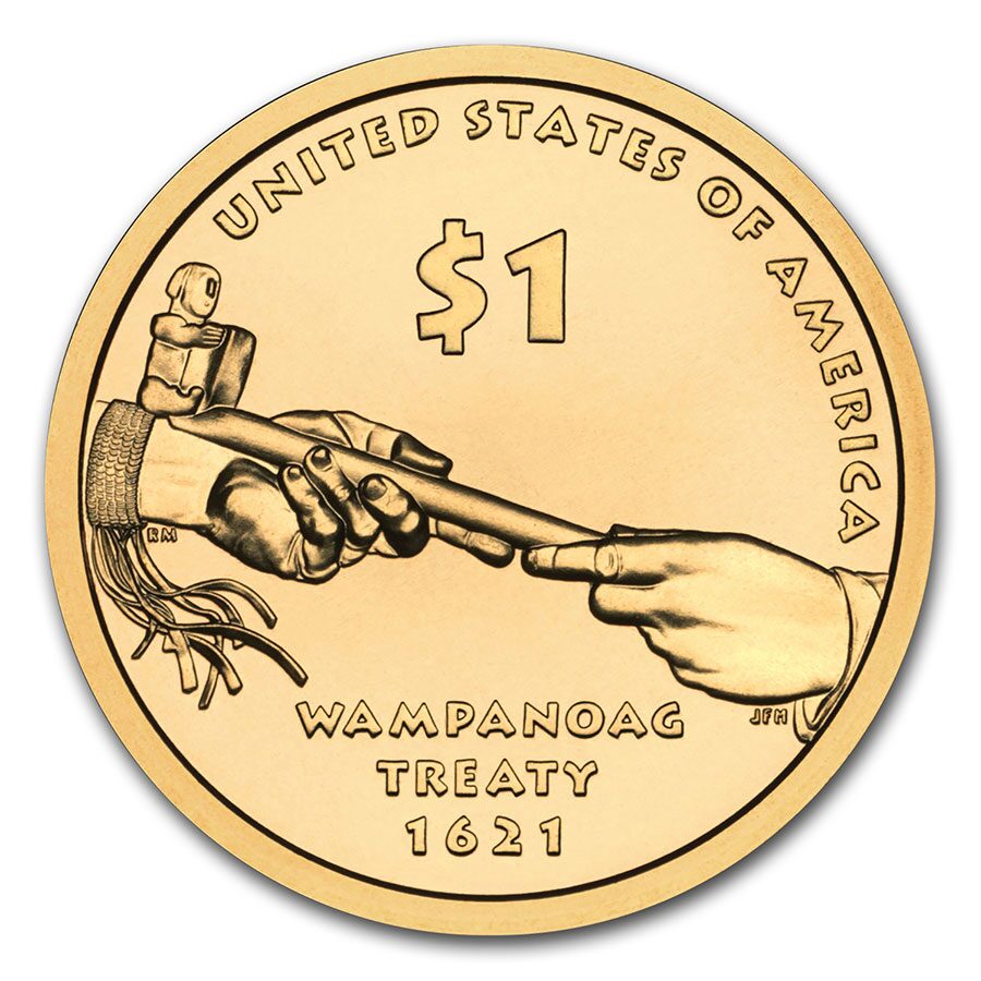 2011-P Native Amer $1 - Wampanoag Treaty BU