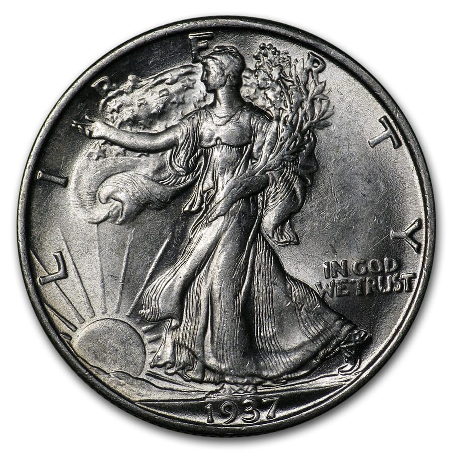 1937-S Walking Liberty Half Dollar BU