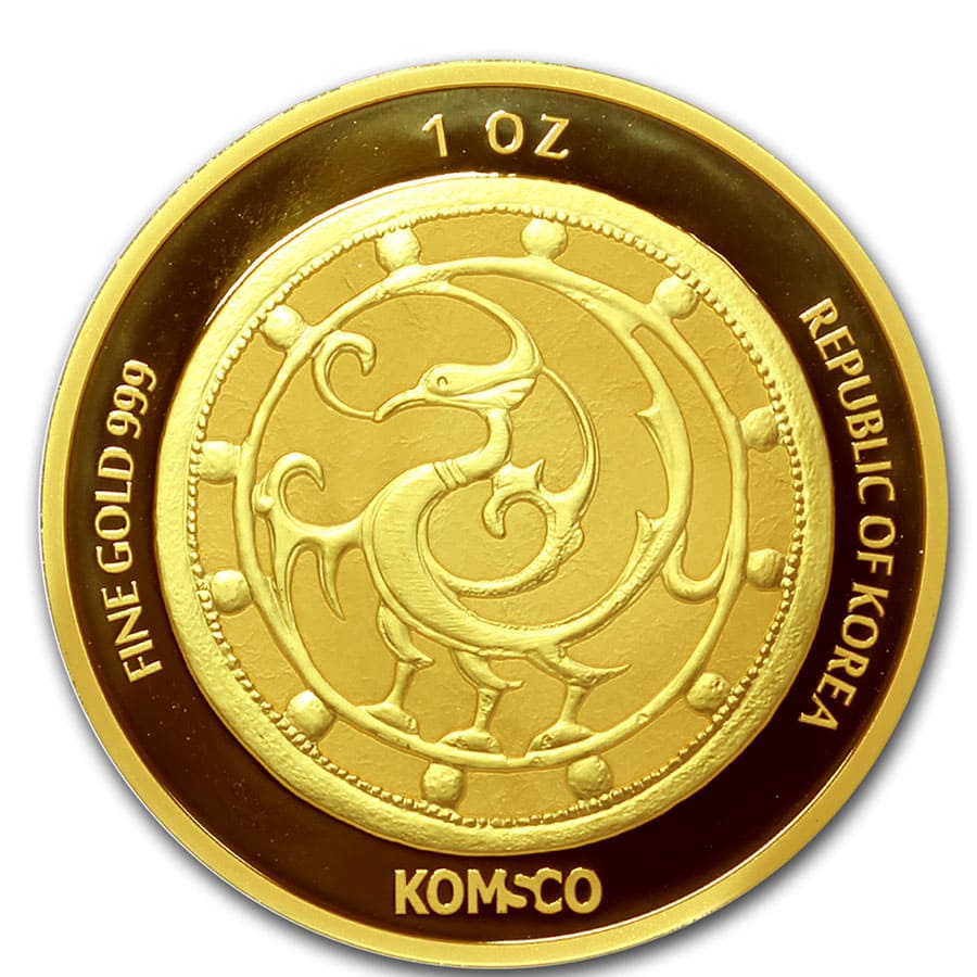 2019 South Korea 1 oz Gold Crown BU