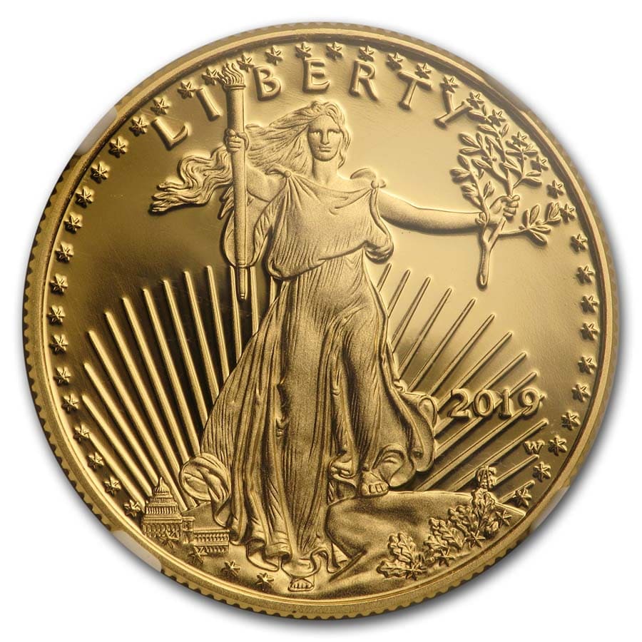 2019-W 1/2 oz Proof American Gold Eagle PF-70 UCAM NGC (Moy)