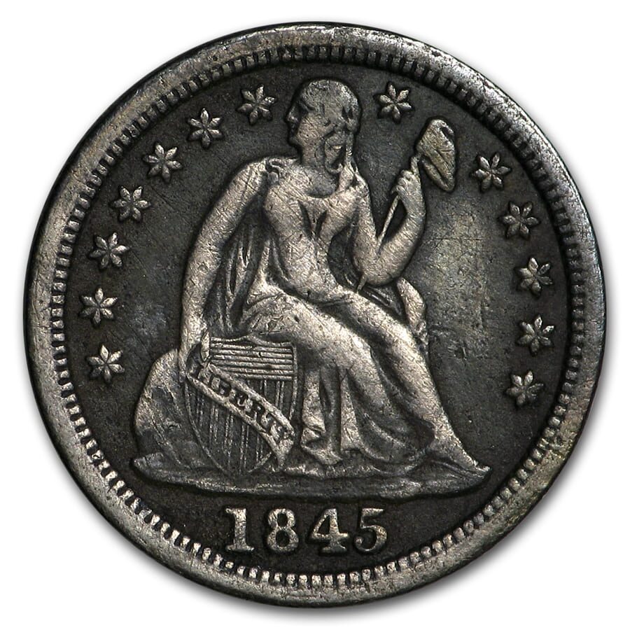 1845 Liberty Seated Dime XF