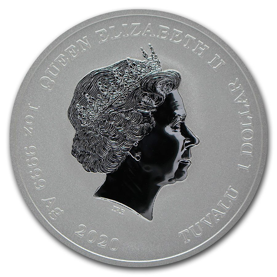 2020 Tuvalu 1 oz Silver $1 Marvel Series Venom BU