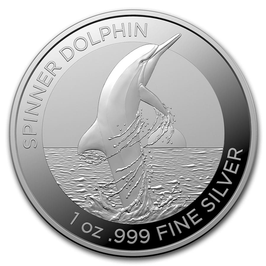 2020 AUS 1 oz Silver Spinner Dolphin MS-70 PCGS (First Strike)
