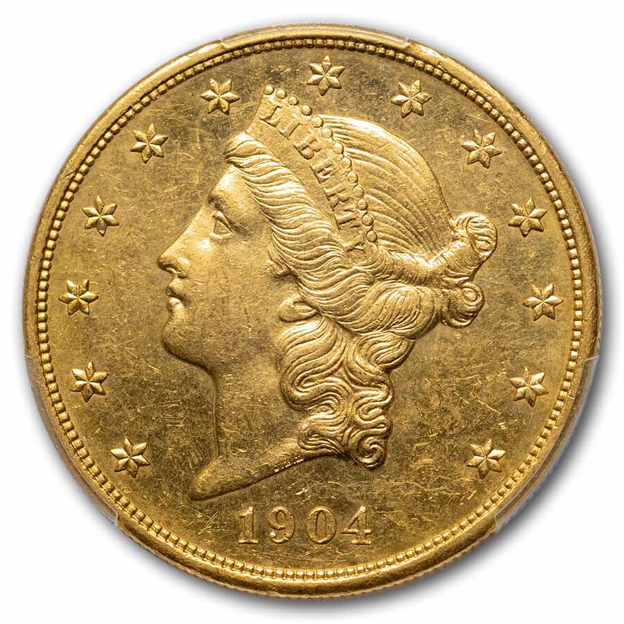 1904 $20 Liberty Gold Double Eagle MS-63 PL PCGS