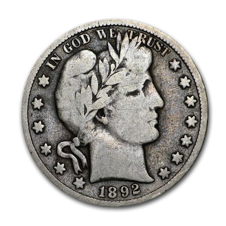 1892-S Barber Half Dollar VG
