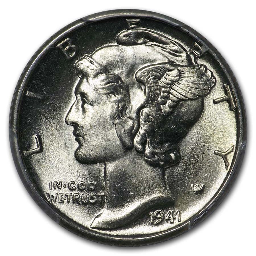 1941 Mercury Dime MS-67 PCGS (FB)