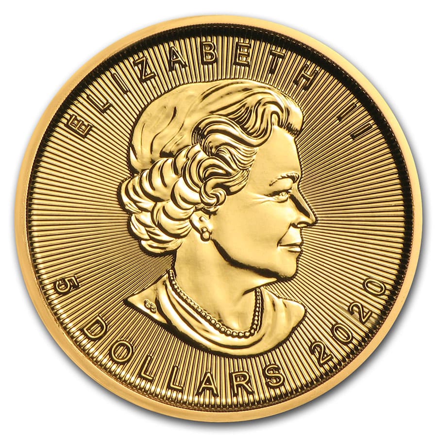 2020 Canada 1/10 oz Gold Maple Leaf BU