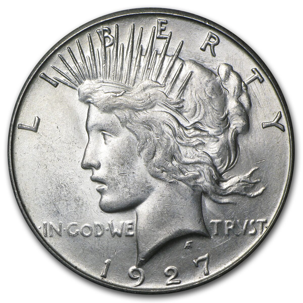 1927-S Peace Dollar BU