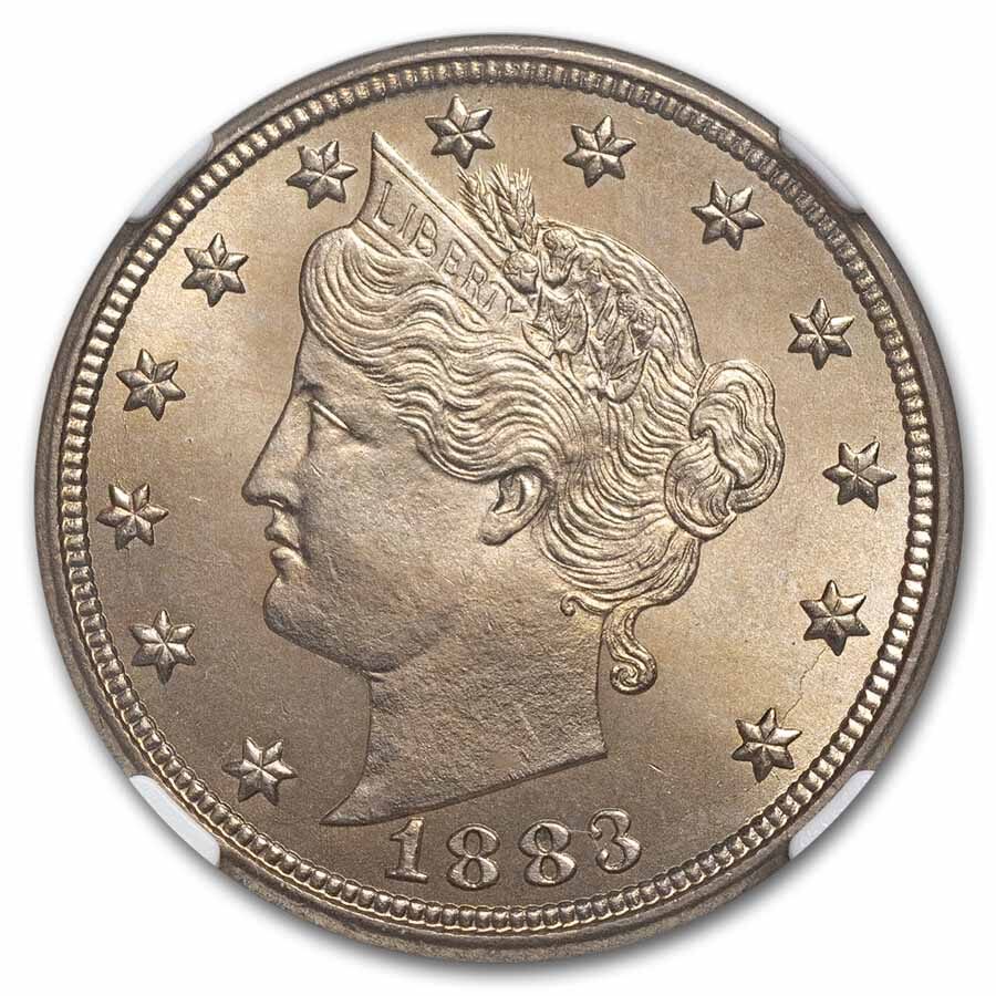 1883 Liberty Head V Nickel MS-67 NGC (No Cents)