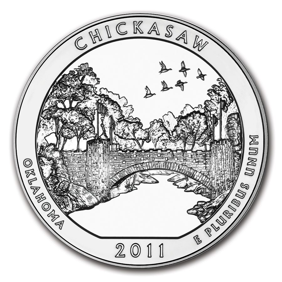 2011-D ATB Quarter Chickasaw National Recreation Area BU