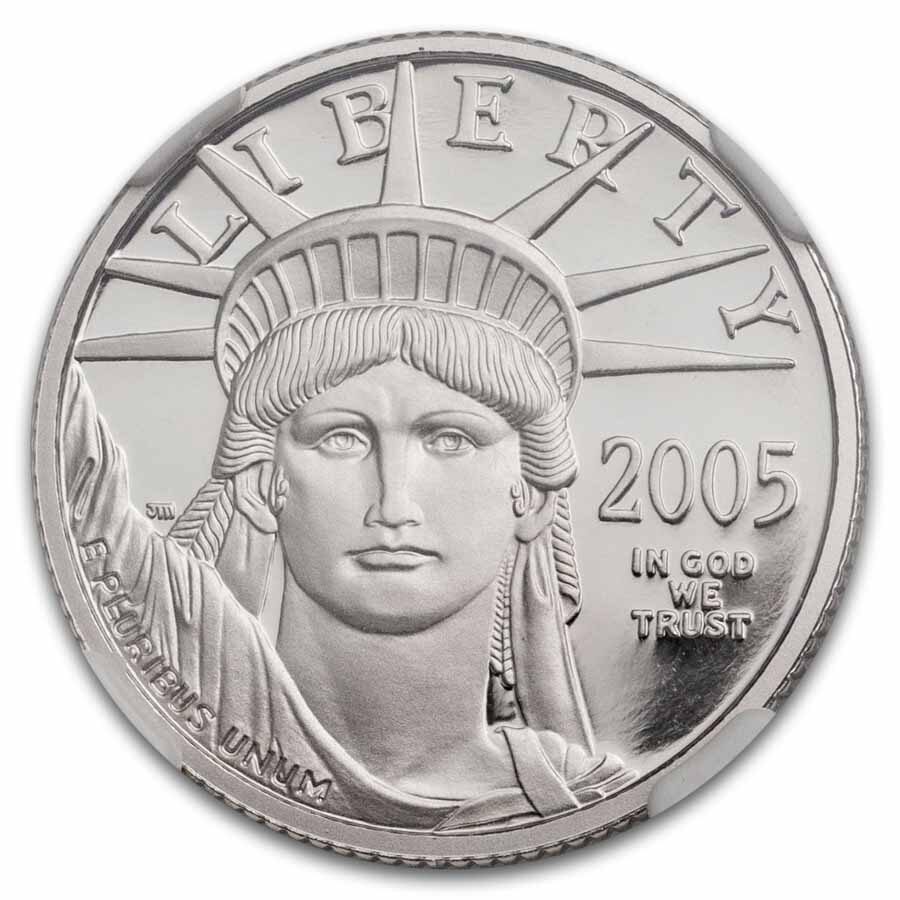 2005-W 1/4 oz Proof American Platinum Eagle PF-70 UCAM NGC