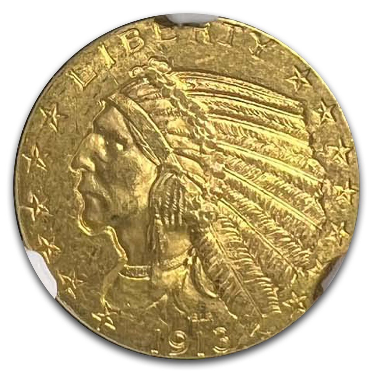 1913 $5 Indian Gold Half Eagle MS-63 NGC CAC