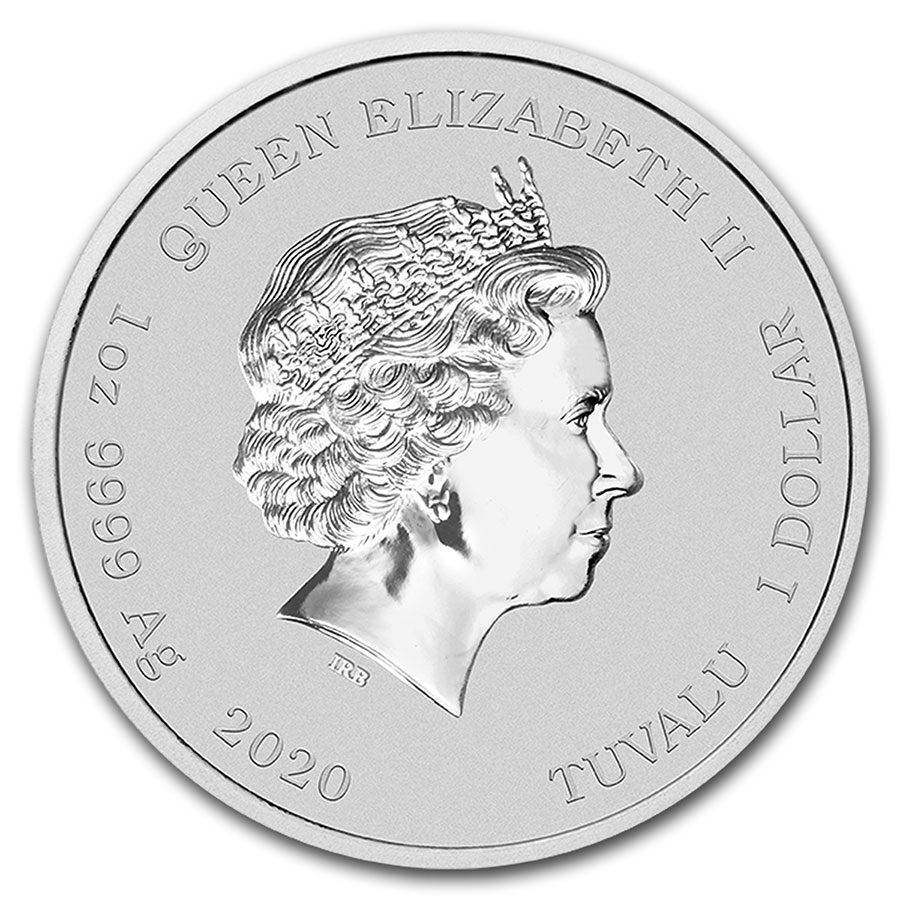 2020 Tuvalu 1 oz Silver The Simpsons: Krusty The Clown BU