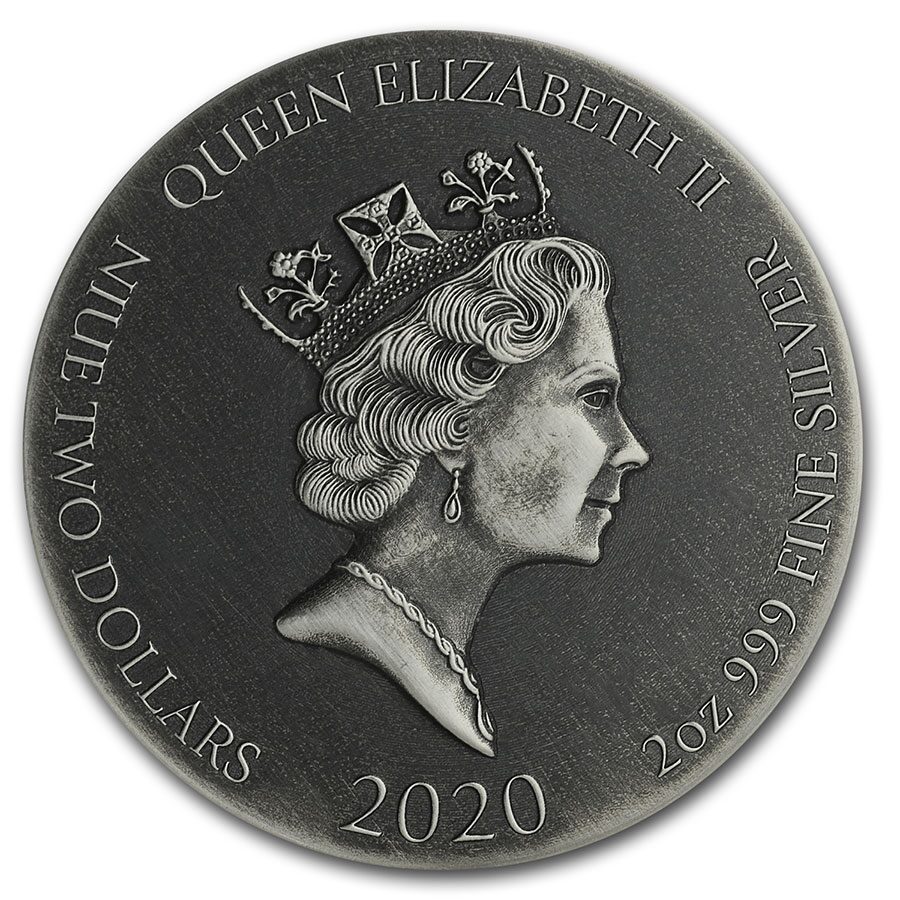 2020 2 oz Silver Coin - Biblical Series (Jesus Walks on the Sea)