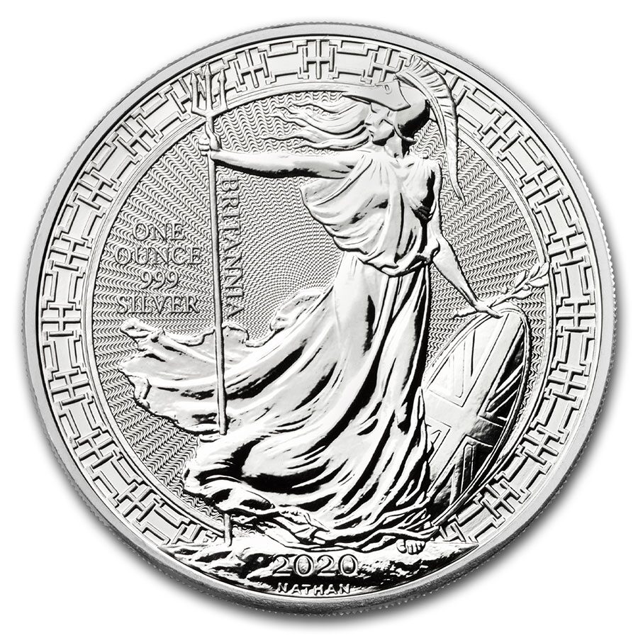 2020 Great Britain 1 oz Silver Britannia Oriental Border