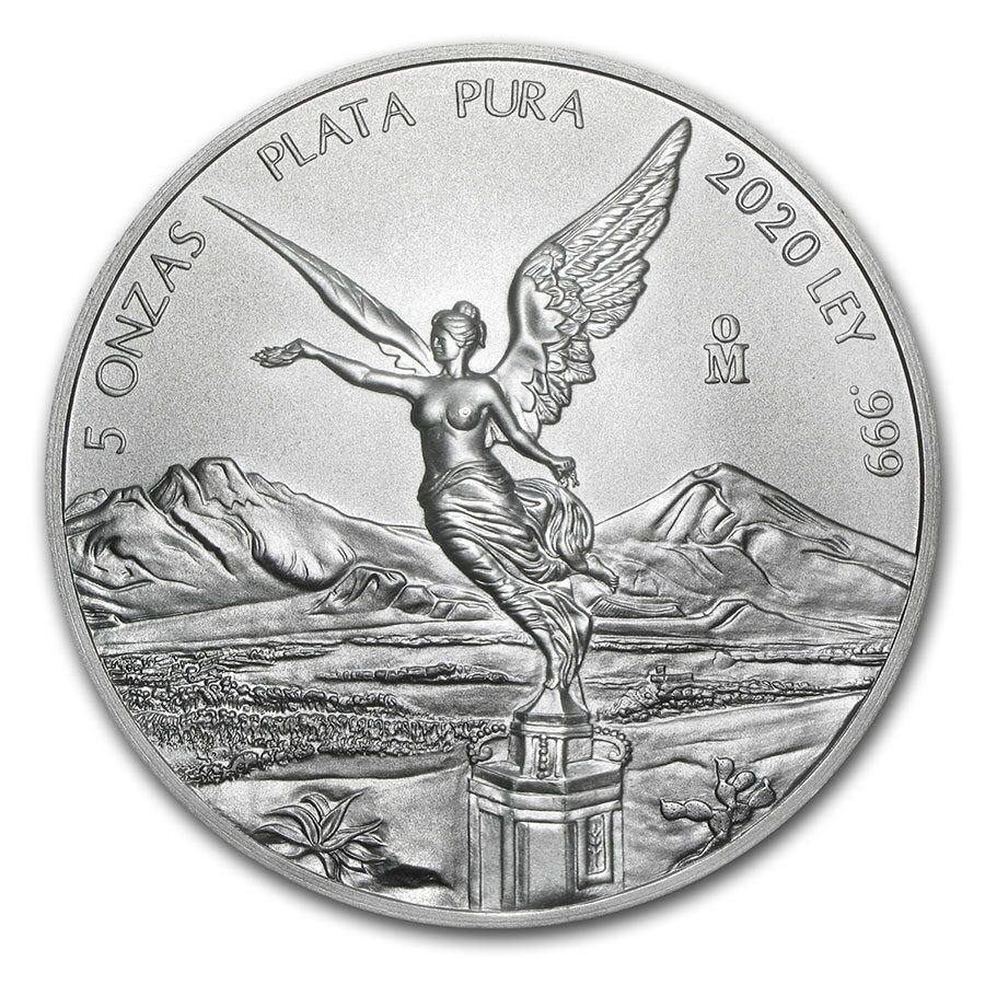 2020 Mexico 5 oz Silver Libertad BU