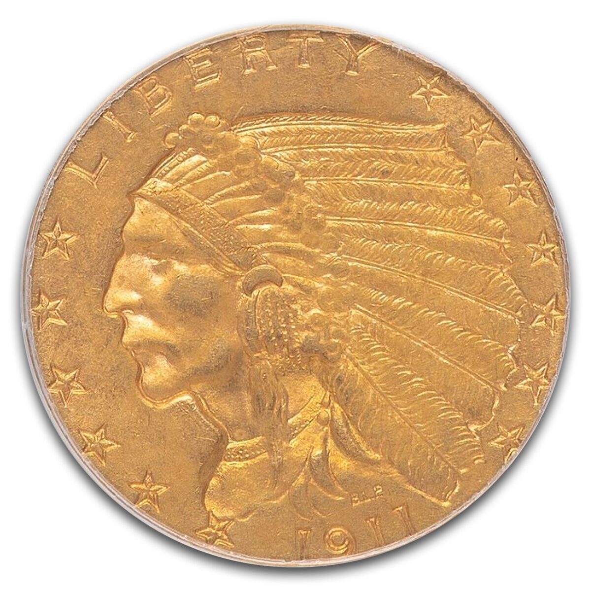 1911 $2.50 Indian Gold Quarter Eagle MS-62 PCGS