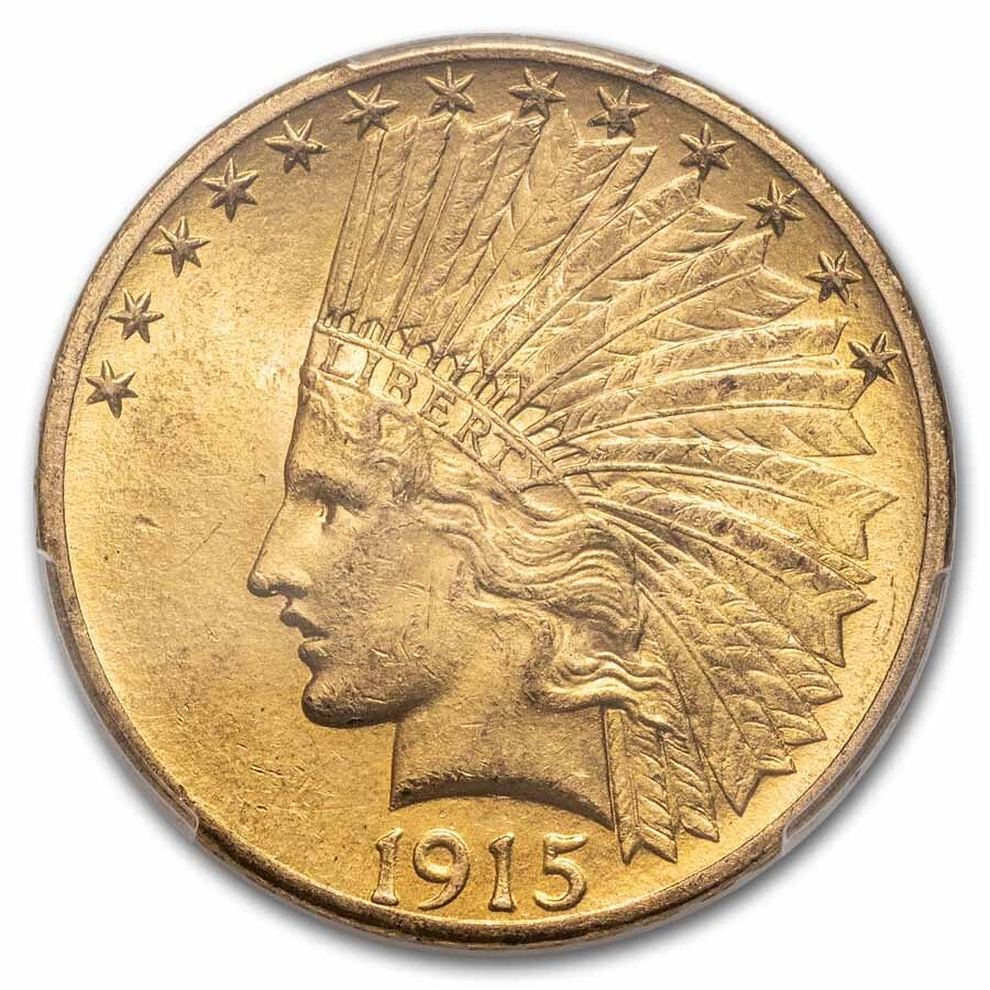 1915 $10 Indian Gold Eagle MS-63 PCGS