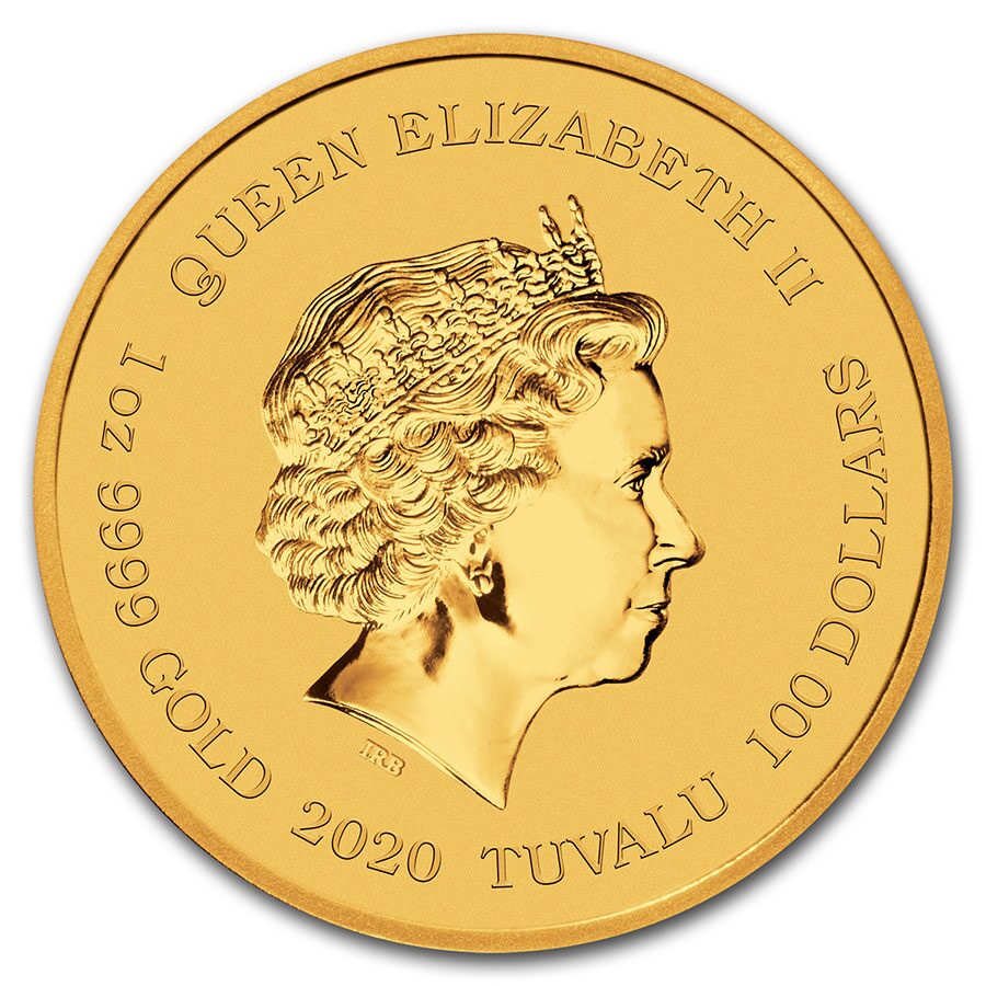 2020 Tuvalu 1 oz Gold James Bond 007 BU