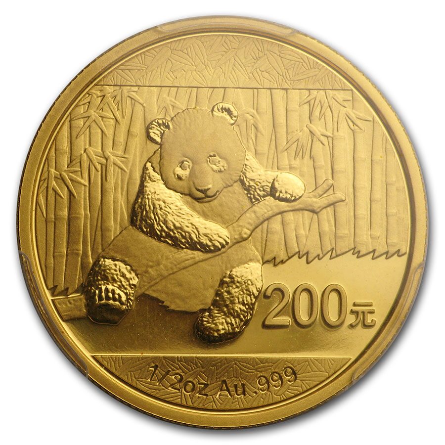 2014 China 1/2 oz Gold Panda MS-70 PCGS (FirstStrike®)