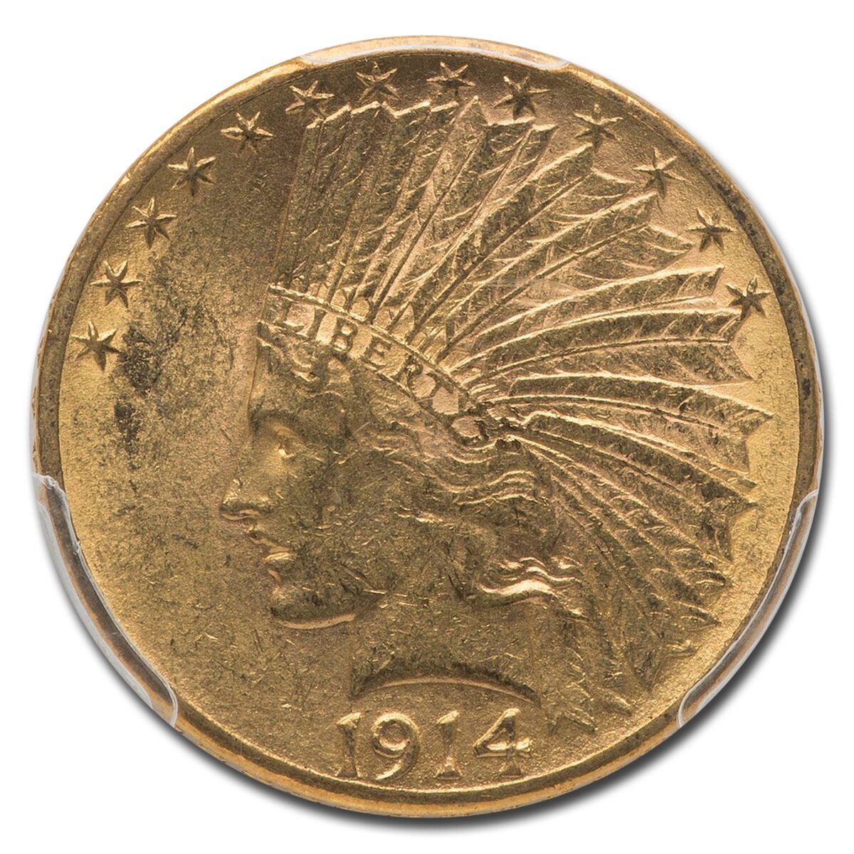 1914-D $10 Indian Gold Eagle MS-61 PCGS