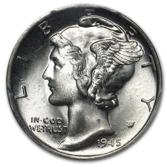 1945-S Mercury Dime MS-65 PCGS
