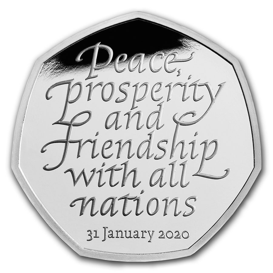 2020 Great Britain Silver Proof 50p Withdrawal from EU